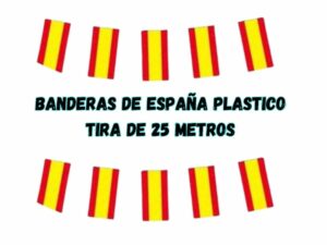 Banderas Españolas de Plástico 20 x30 Tira de 25 Metros. Ech S.A