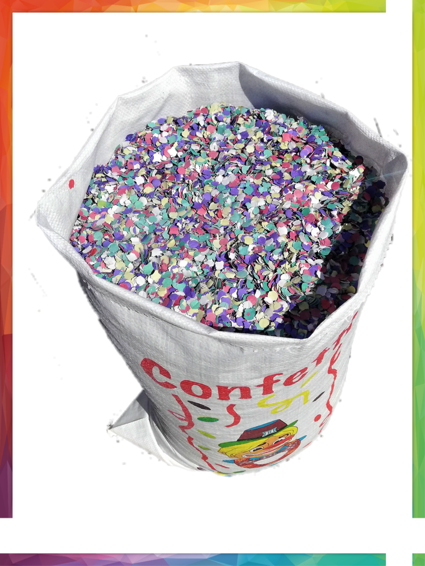 Confeti bolsa 10 kilos multicolor barato ideal para fiestas  cotillon,nochevieja,conciertos.